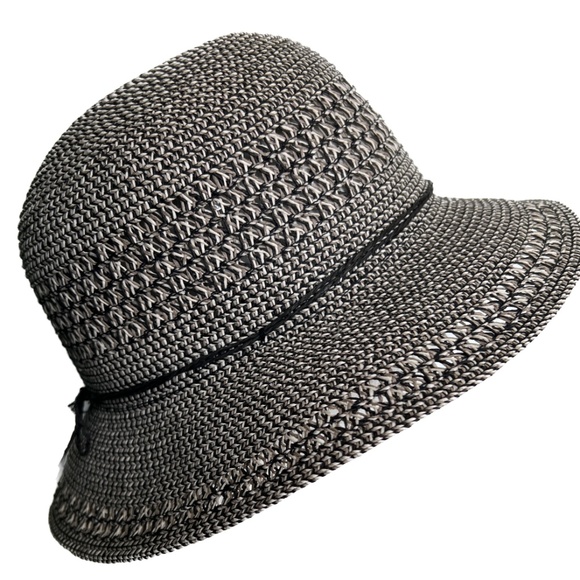 Stylish Black and Gray Women's Sun Hat - Picture 3 of 8